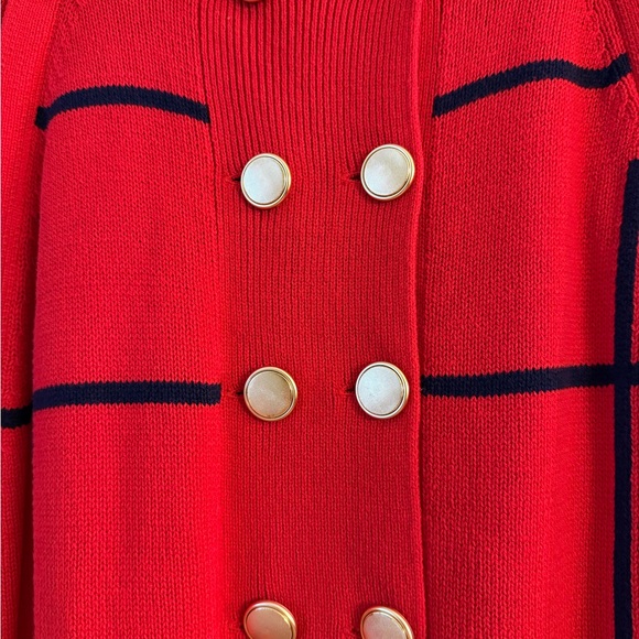 Crown & Ivy Red and Black Plaid Cardigan - Picture 3 of 5